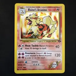 Pokemon TCG Blaine's Arcanine Gym Challenge 1 Holo Unlimited Rare - Image 1