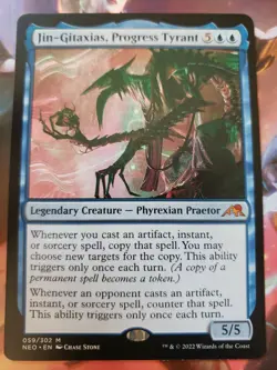 Jin-Gitaxias, Progress Tyrant kamigawa Neon Dynasty Magic MTG - Image 1