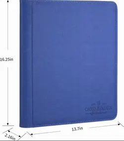 Pokemon Laser Engraved Top Loader Blue Binder Made To Order - Image 1
