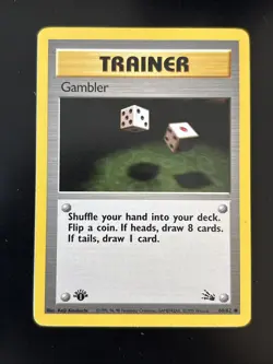 Pokemon Trainer Gambler 1st Edition Common 60/62 - Image 1