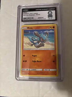 Pokemon Riolu Italian (2017) Burning Shadows 70/147 WORLD RECORD HOLDER - Image 1