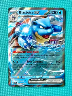 Blastoise ex 030/142 Stellar Crown Stamp Holo Pokemon Trading Card Game - Image 1