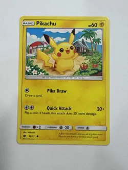 Pokemon TCG Pikachu Sm-Crimson Invasion 30/111 Regular Common Basic 60HP - Image 1