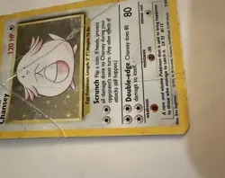 Pokemon TCG Chansey Base Set Holo Rare Card 3/102 Heavily Played 1999 - Image 3