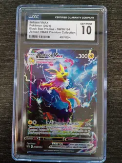 CGC 10 JOLTEON VMAX SWSH184 VMAX PREMIUM COLLECTION SWORD & SHIELD PROMO POKEMON - Image 2