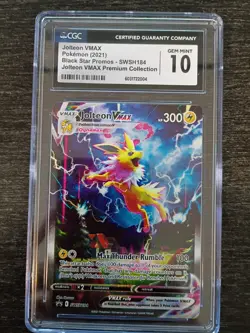 CGC 10 JOLTEON VMAX SWSH184 VMAX PREMIUM COLLECTION SWORD & SHIELD PROMO POKEMON - Image 3