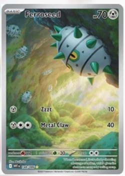 Ferroseed (#148/086) - Holofoil SV - White Flare NM Pokemon Illustration Rare - Image 1