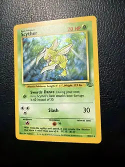 Pokemon Scyther 17/130 Holo Rare Base Set 2 MP / DMG - Image 2