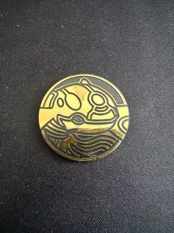 Kyogre Gold Coin Holographic Pokemon TCG Exclusive Rare Flip Coin - Image 1