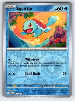 Squirtle 007/165 2023 S&V Promo Pokemon 151 Pokemon Card Reverse Holo Cosmos Nm - Image 1