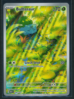 Bulbasaur 166/165 IR Illustration Rare Pokemon 2023 S&V 151 NM English - Image 1