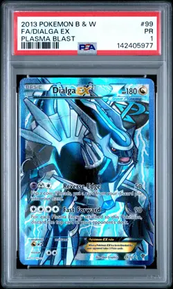 2013 POKEMON B&W PLASMA BLAST #99 FULL ART/DIALGA EX PSA 1 - Image 1
