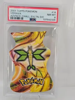 2004 POKEMON Vibrava #14 EVOLUTION DIE-CUT Advanced Challenge PSA 8 - Image 1