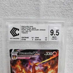 Carte Pokemon : DRACAUFEU VMAX SWSH261 Promo Epee et bouclier CCC 9.5 MISPRINT - Image 3