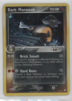 Dark Marowak Holo Pokemon EX Team Rocket Returns #7 2004 - Image 1