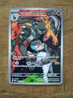 Team Rocket's Houndoom 191/182 Illustration Rare - Pokemon Destined Rivals - NM - Image 3