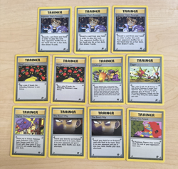 Lot of 11 Vintage 2000 Pokemon Team Rocket - Various Trainers Cards 73-79 - Image 1