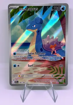 2025 Pokemon TCG Misty's Lapras Illustration Rare Destined Rivals 194/182 IR - Image 1