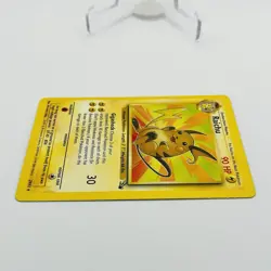 Raichu - 29/62 - Pokemon Fossil Unlimited Rare Card WOTC LP Uncentered Rear! - Image 4