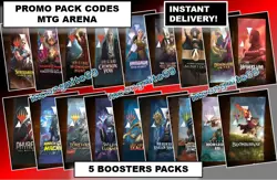 MAGIC MTG ARENA CARD 5 Booster PROMO PACK CODE WILDS ELDRAINE MACHINE PHYREXIA - Image 1