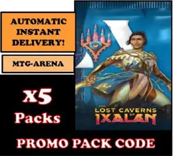 MAGIC MTGA MTG ARENA CODE CARD LOST CAVERNS OF IXALAN 5 BOOSTER PACKS PROMO PACK - Image 1