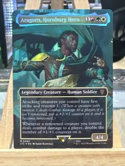 MTG *Aragorn, Hornburg Hero Foil X1* (NM) Lord of the Rings Commander Magic - Image 1