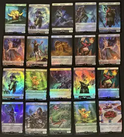 Final Fantasy MTG Double Sided Foil Token 20 Card Lot - Image 1