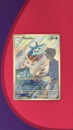 Mantyke 189/182 Scarlet and Violet Paradox Rift Illustration Rare Pokemon Card - Image 1