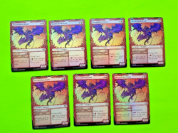 MTG Tarkir Dragonstorm - Lot of 7 Stormshriek Feral - Showcase - Foil Cards - Image 1