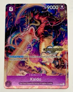 One Piece Kaido CS 2023 Celebration Pack P-010 English Gold Stamped Promo Card - Image 1
