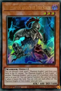 MP21-EN168 THE PHANTOM KNIGHTS OF TORN SCALES ULTRA RARE 1ST EDITION YuGiOh CARD - Image 1