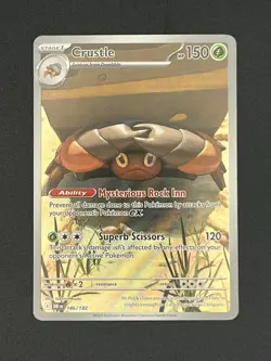 Pokemon TCG Crustle 186/182 Destined Rivals Illustration Rare Card NM - Image 1