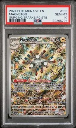 Pokemon Center Magneton #159 PSA 10 Surging Sparks Promo Pokemon Card - Image 1