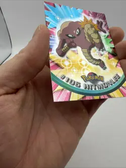 Topps Series 2 1999 TV Blue LOGO Holo HITMONLEE #106 Pokemon Character Card LP - Image 4