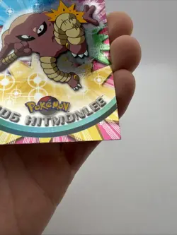 Topps Series 2 1999 TV Blue LOGO Holo HITMONLEE #106 Pokemon Character Card LP - Image 5
