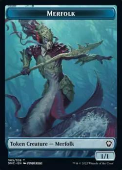 Merfolk Token Light Play, English Magic the Gathering MTG Commander: Dominaria U - Image 1