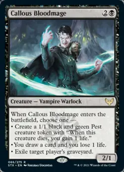 MTG Strixhaven R Callous Bloodmage #066 - Image 1