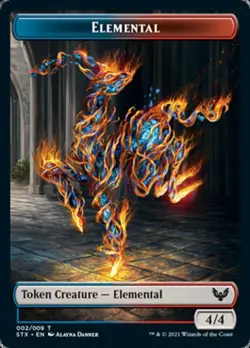 MTG Strixhaven Token Elemental #002 PLAYSET 4x x4 - Image 1