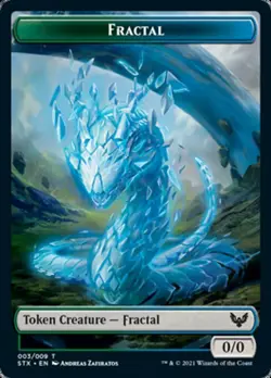 MTG Strixhaven Token Fractal #003 PLAYSET 4x x4 - Image 1