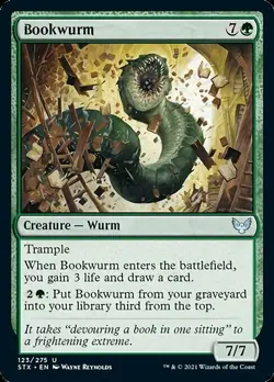 MTG Strixhaven U Bookwurm #123 PLAYSET 4x x4 - Image 1