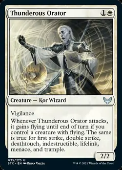 MTG Strixhaven U Thunderous Orator #035 PLAYSET 4x x4 - Image 1