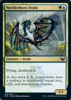 MTG Strixhaven C Needlethorn Drake #208 PLAYSET 4x x4 - Image 1