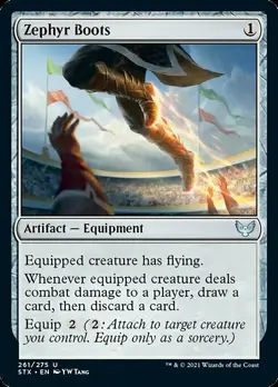 MTG Strixhaven U Zephyr Boots #261 PLAYSET 4x x4 - Image 1