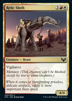 MTG Strixhaven C Relic Sloth #223 PLAYSET 4x x4 - Image 1