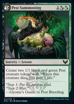 MTG Strixhaven C Pest Summoning #211 PLAYSET 4x x4 - Image 1