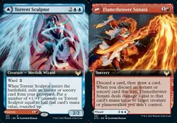 MTG Strixhaven BORDERLESS R Torrent Sculptor #331 Extended Art - Image 1