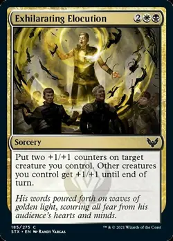 MTG Strixhaven C Exhilarating Elocution #185 PLAYSET 4x x4 - Image 1