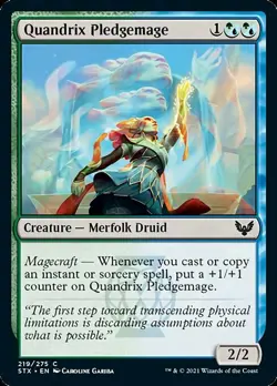MTG Strixhaven C Quandrix Pledgemage #219 PLAYSET 4x x4 - Image 1