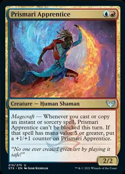 MTG Strixhaven *FOIL* U Prismari Apprentice #213 - Image 1