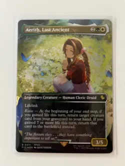 Aerith, Last Ancient (Borderless) (Chocobo Track Foil) Commander: Final Fantasy - Image 1